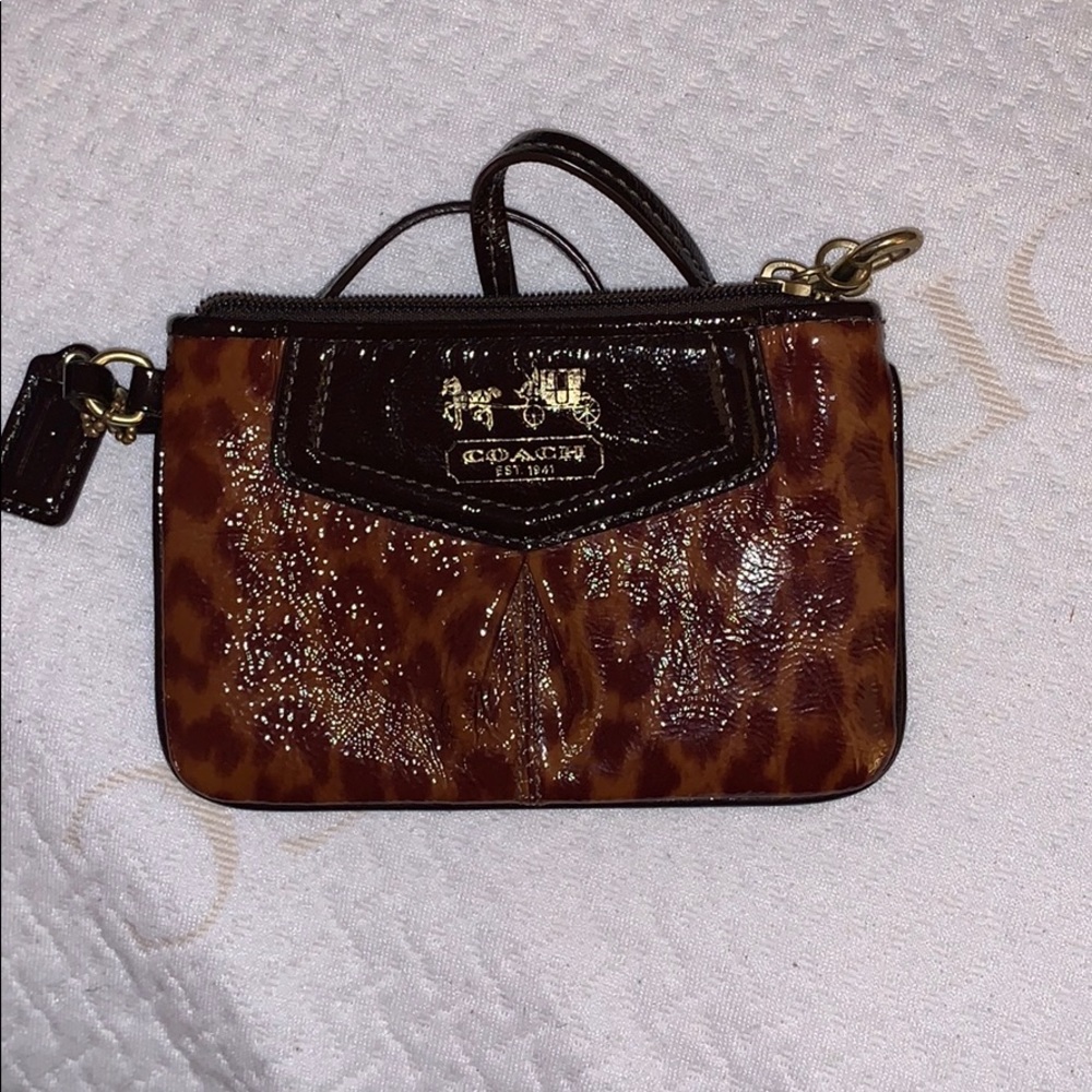 Coach wristlet Leopard print